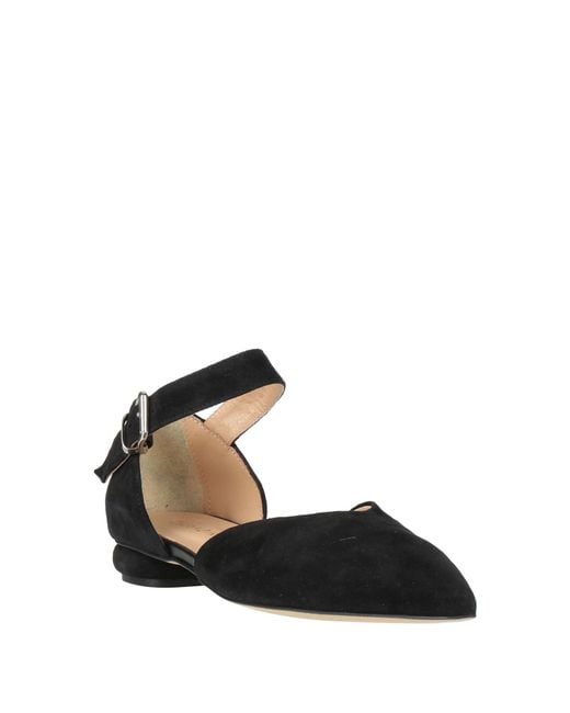 CafeNoir Black Ballet Flats