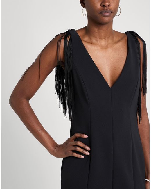 Pinko Black Mini Dress Polyester, Elastane