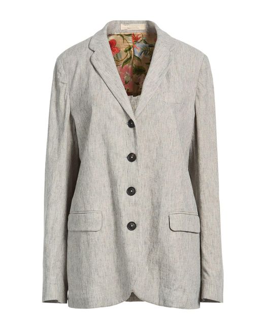 Massimo Alba Gray Blazer Cotton, Linen, Elastane