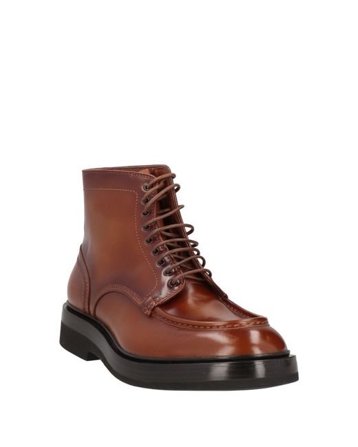 Santoni Brown Tan Ankle Boots Leather for men