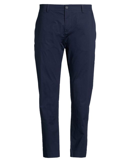 Alpha Studio Blue Pants Cotton, Elastane for men