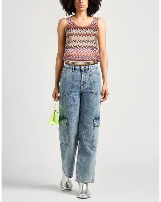 Missoni Red Top Viscose, Metal Fiber, Polyamide
