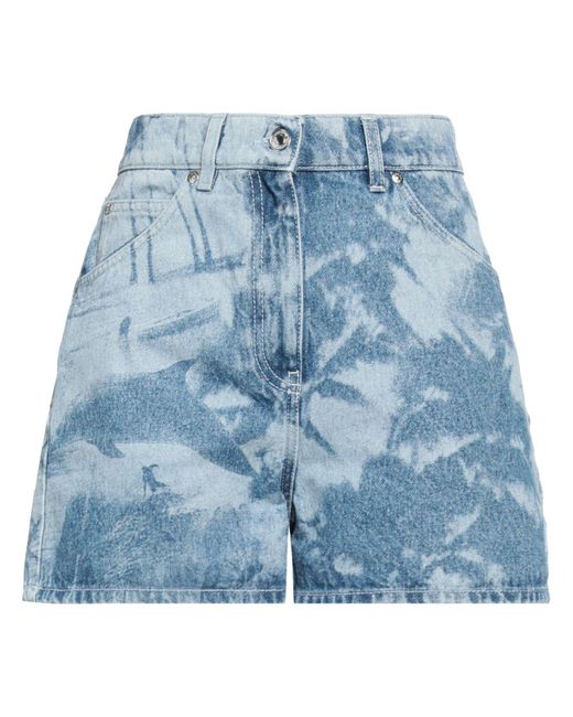 MSGM Blue Denim Shorts