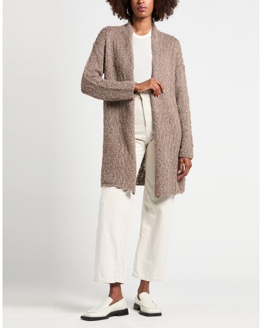 Alpha Studio Brown Cardigan Acrylic, Alpaca Wool, Polyamide, Wool