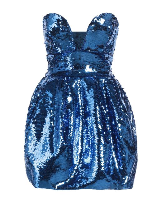 Pinko Blue Mini Dress Polyester