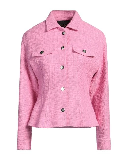 Maje Pink Jacket Cotton, Polyamide