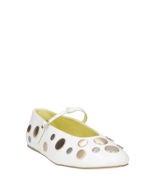 Apepazza White Ballet Flats