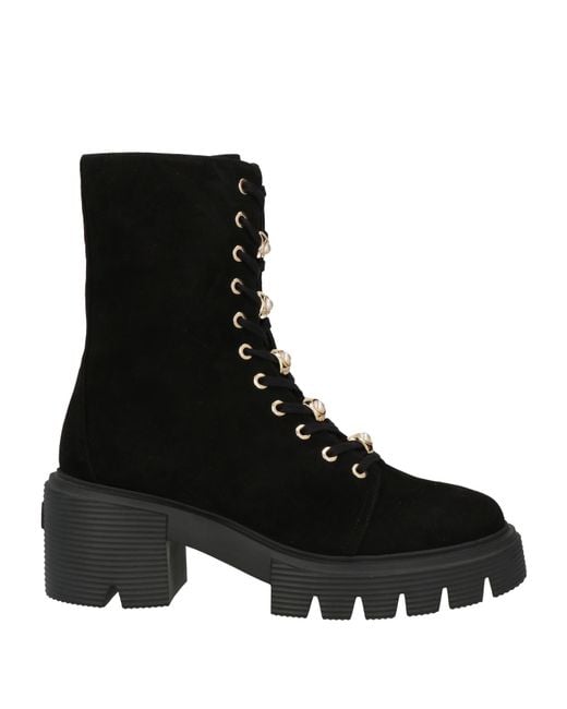 Stuart Weitzman Black Ankle Boots Leather