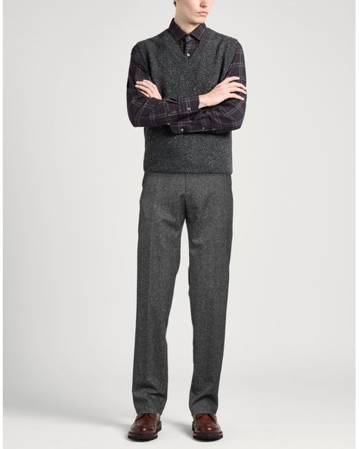 Tagliatore Gray Pants Virgin Wool, Polyamide, Silk, Elastane for men