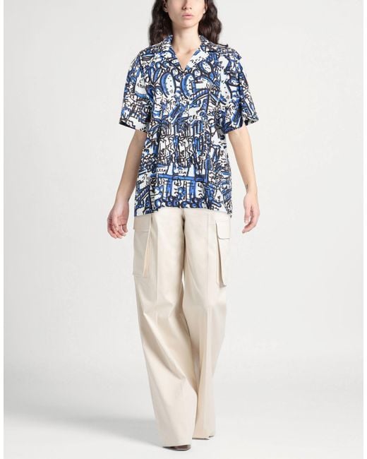 ALESSANDRO ENRIQUEZ Blue Bright Shirt Cotton