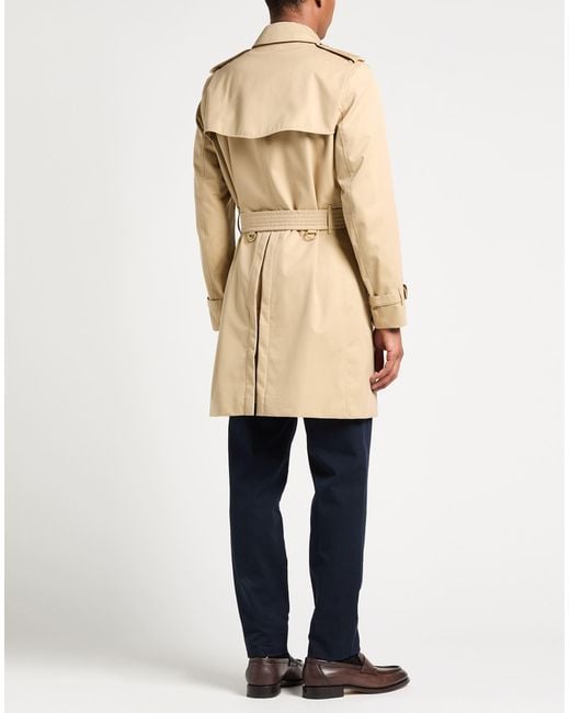 Burberry Natural Prorsum Sand Overcoat & Trench Coat Cotton for men