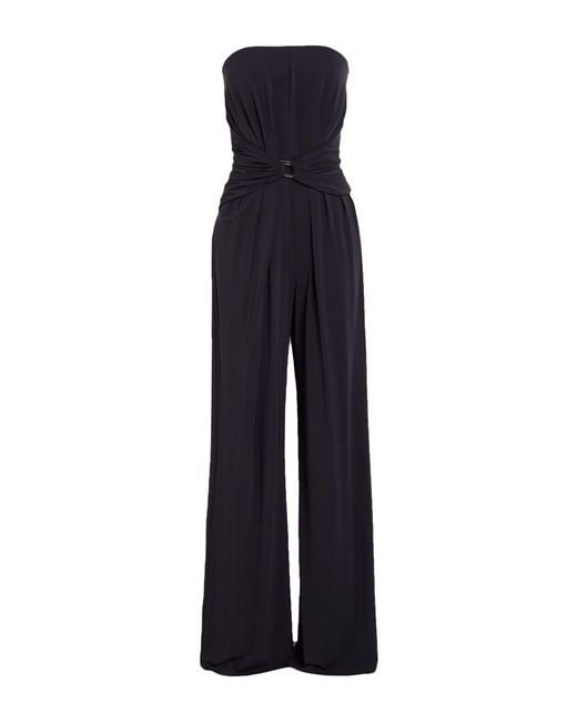 Max Mara Blue Midnight Jumpsuit Viscose, Elastane