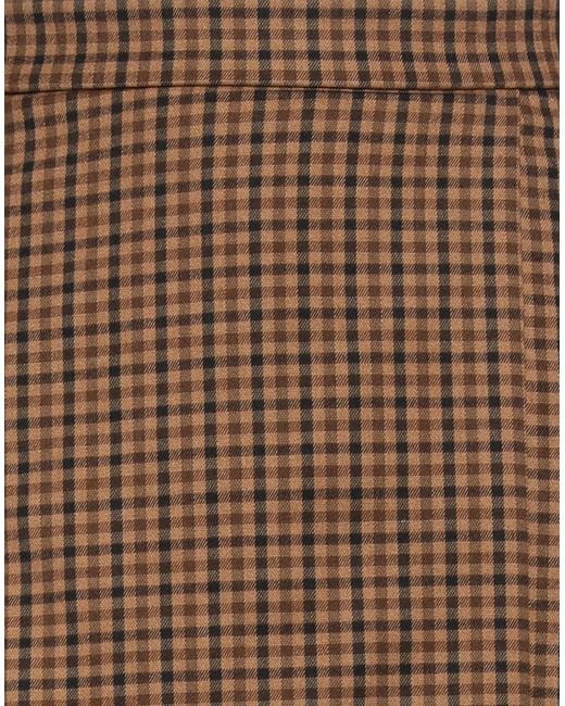 Ottod'Ame Brown Camel Mini Skirt Polyethylene, Viscose, Elastane