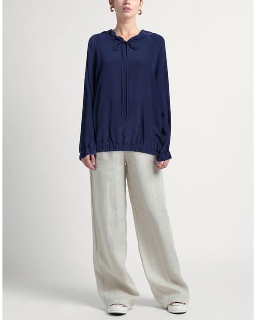 ALEX INGH Blue Top Silk, Acetate