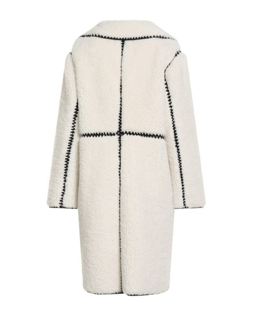 Shearling & Teddy di Maje in White