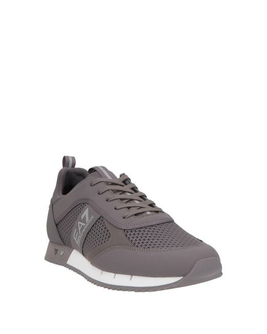EA7 Gray Sneakers Textile Fibers, Synthetic Material for men