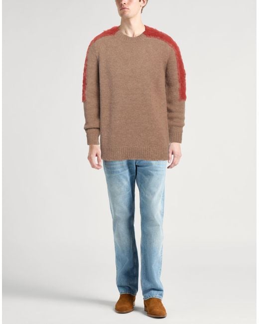Jil Sander Brown Camel Sweater Alpaca Wool, Virgin Wool, Polyamide for men