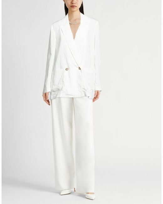 Peserico White Easy Blazer Modal, Polyamide