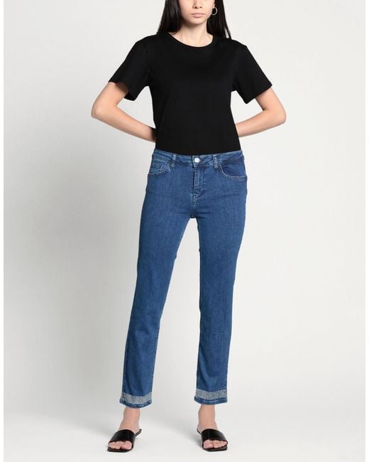 Rebel Queen Blue Jeans Cotton, Elastane