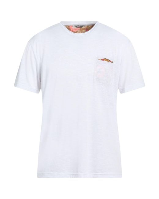 Daniele Alessandrini White T-Shirt Polyester, Viscose, Elastane for men