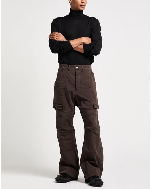 Rick Owens Gray Dark Pants Cotton for men