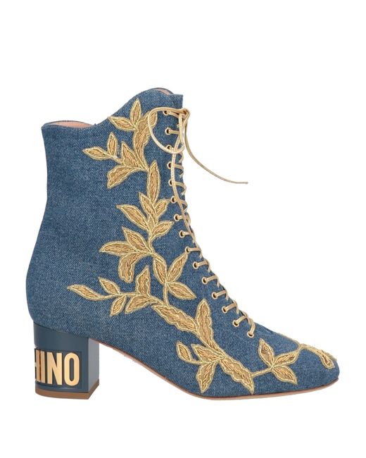 Moschino Blue Ankle Boots