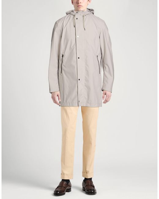 Herno Gray Overcoat & Trench Coat Polyester for men