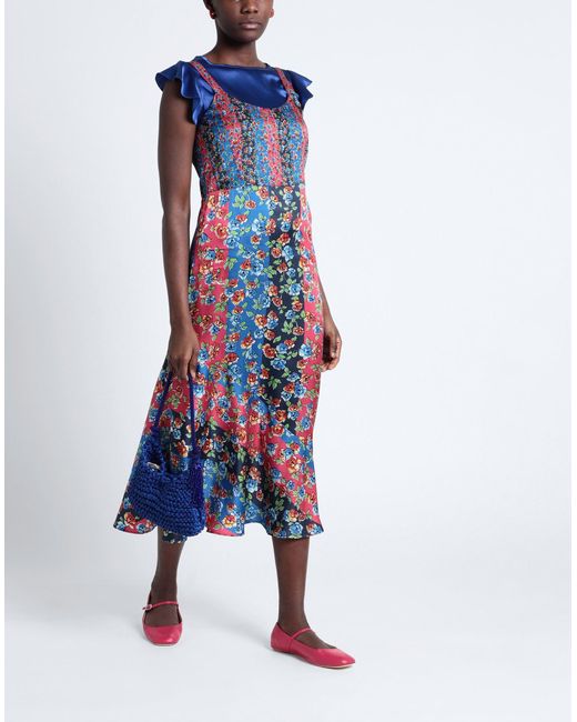 MAX&Co. x DURO OLOWU Blue Midi Dress Viscose