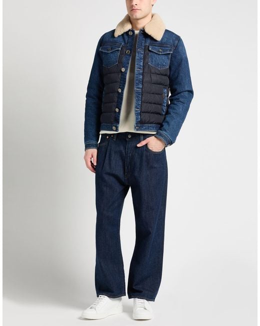 Moorer Blue Midnight Puffer Cotton, Elastane, Polyester, Shearling for men