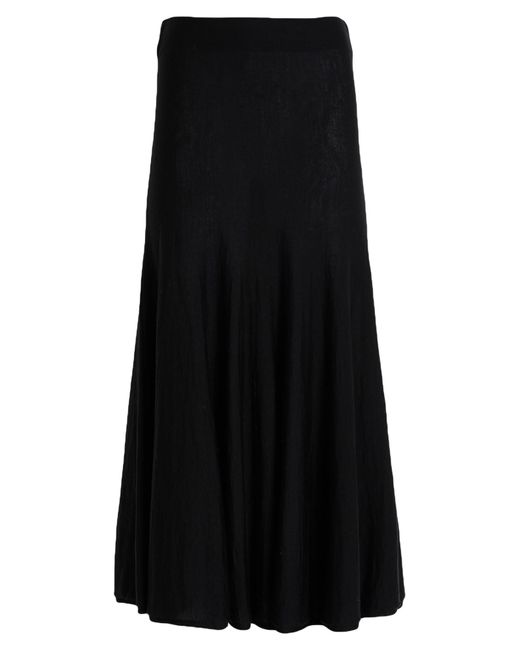 Khaite Black Midi Skirt Wool, Polyamide