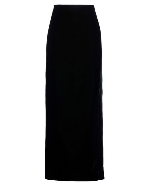Wardrobe NYC Black Maxi Skirt Viscose, Cupro