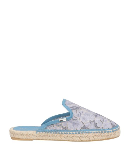 Baldinini Blue Espadrilles Textile Fibers, Leather