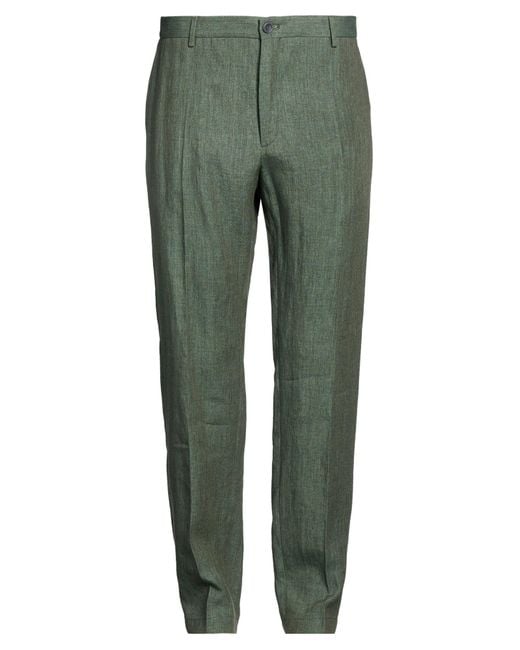 120% Lino Green Trouser for men
