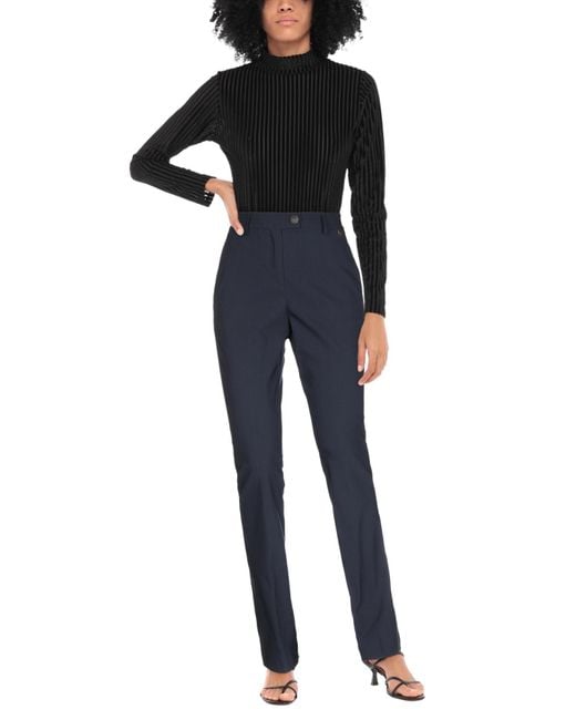 Twinset Blue Pants Viscose, Polyamide, Elastane