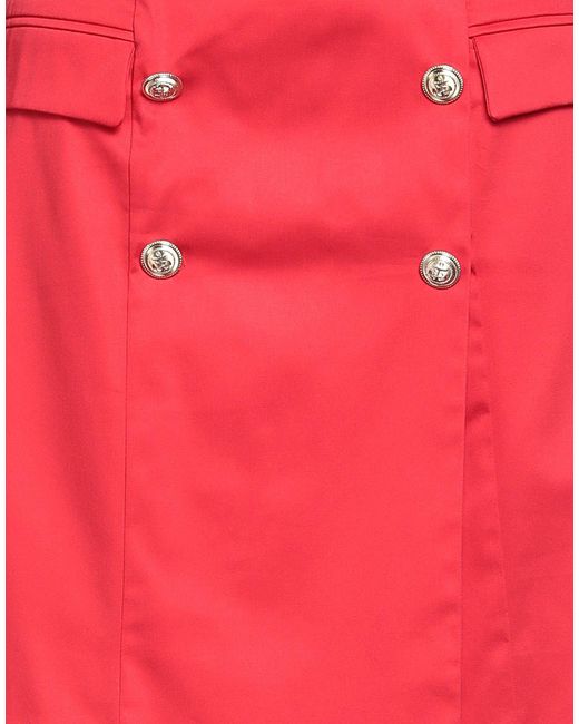 Clips More Red Mini Skirt Cotton, Elastane