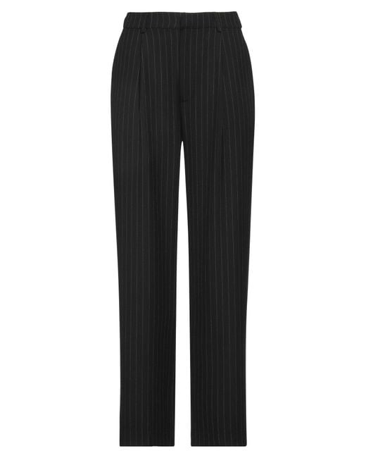 Oval Square Black Pants Polyester, Viscose, Elastane