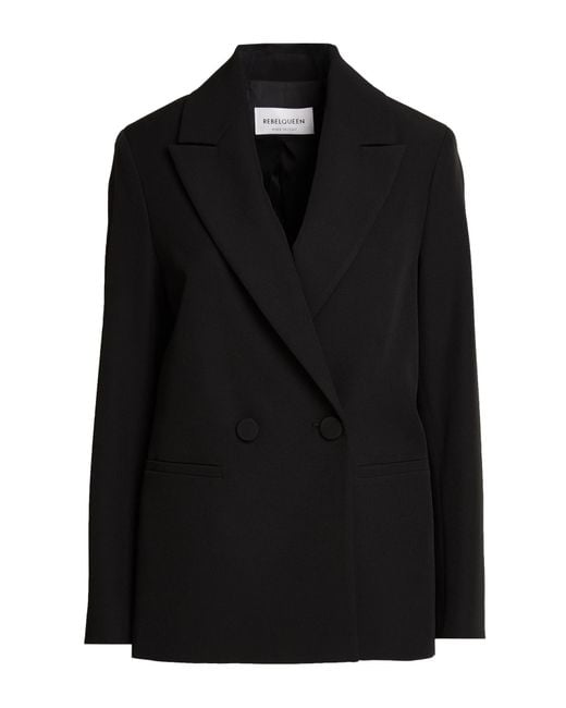 Rebel Queen Black Blazer Polyester, Elastane