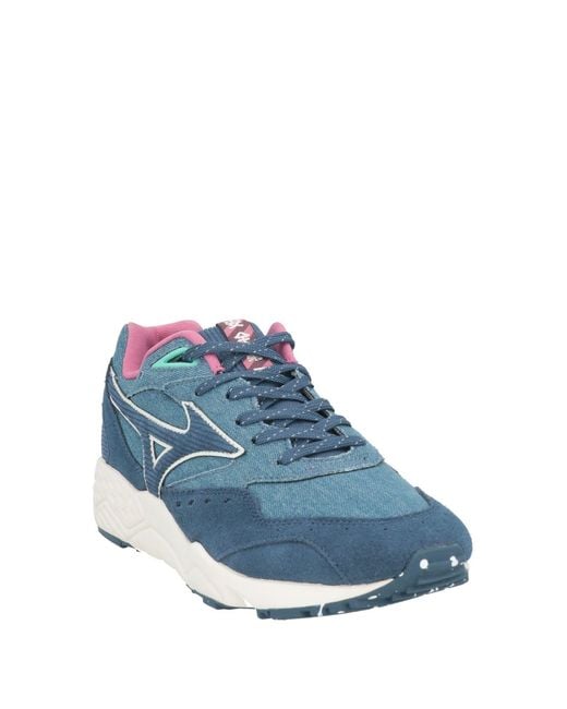 Mizuno Blue Sneakers Leather, Textile Fibers for men