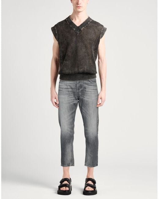 Dondup Gray Slim-Fit Faded Jeans for men