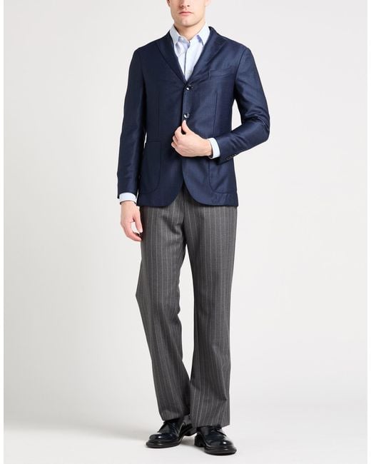 Boglioli Blue Blazer Virgin Wool, Polyester for men