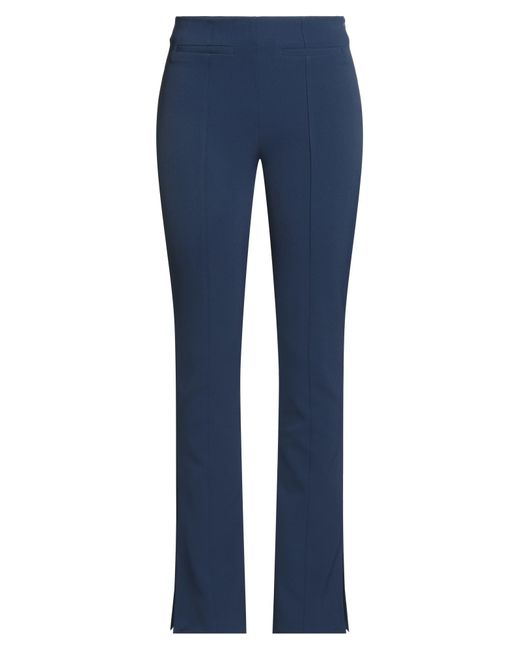 SOLOTRE Blue Pants Polyester, Elastane, Viscose