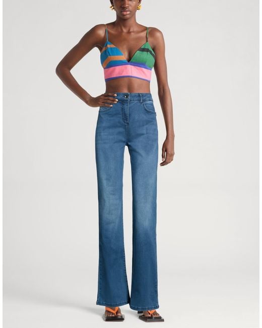 Patrizia Pepe Blue Jeans Polyester, Cotton