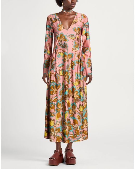 Maliparmi Multicolor Midi Dress Polyester, Elastane