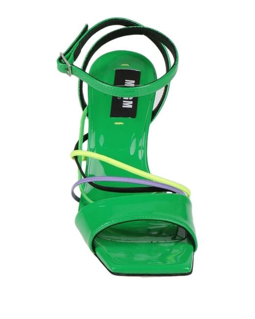 MSGM Green Sandals