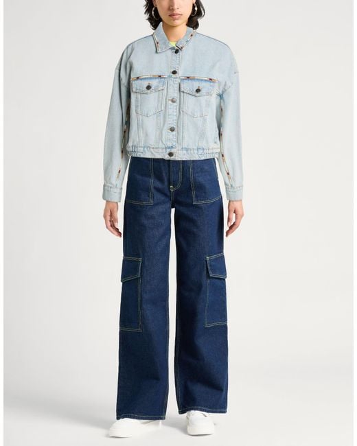 Ba&sh Blue Denim Outerwear Cotton