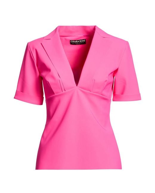 La Petite Robe Di Chiara Boni Pink Top Polyamide, Elastane