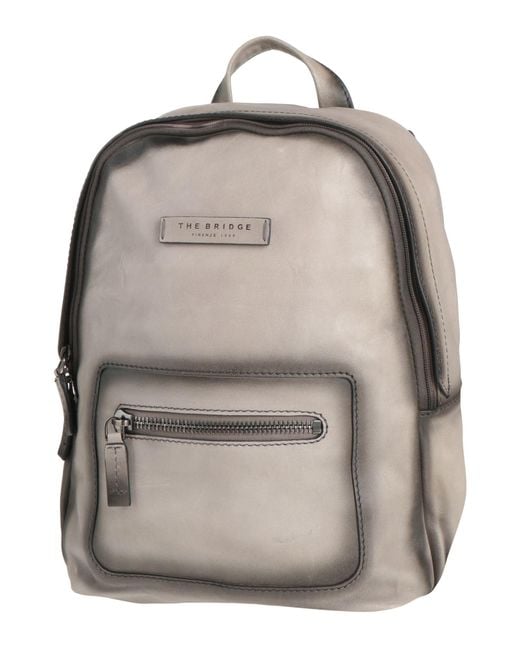 The Bridge Gray Backpack Leather for men
