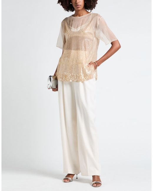 Alberta Ferretti Natural Tops