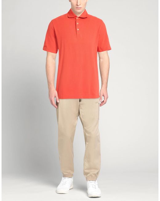 FILIPPO DE LAURENTIIS Red Polo Shirt for men