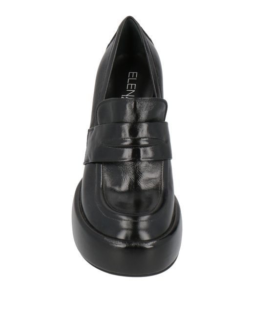 Elena Iachi Black Loafers